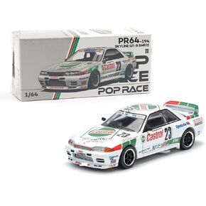 نموذج سيارة 1:64 Diecast متوافق مع Nissan Skyline GT-R BNR32#23 الفائز بسباق Macau Guia Race 1990 إصدار محدود من Pop Race PR640194 in Kuwait
