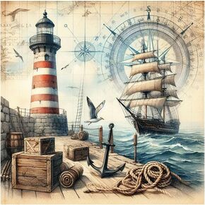 FHBUBPUP Lighthouse Ship Diamond Art Kits for Adults, Diamond Painting Kits for Beginners - DIY Full Drill Round Diamond Dot Gem Art, Craft Gift Suitable for Home Wall Decoration 12×12Inch in Saudi Arabia