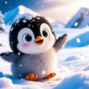 PINFFSHU Diamond Art Kits for Adults Cute 5D Diamond Painting Kits DIY Penguin Gifts Full Round Drill Gem Art Animal Crafts for Beginners Kids Winter Wall Art Decor 13.78x13.78 Inches in Saudi Arabia