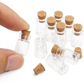 Odoria Dollhouse Glass Jars Miniature: 1/12 Scale Glass Bottles Food Container for Kitchen Restaurant - Mini Canister Empty with Cork 10Pcs in Kuwait