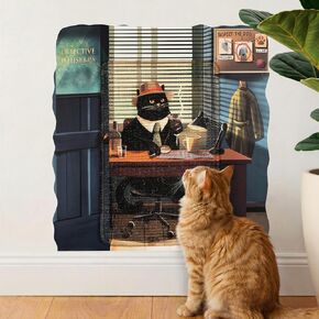Wall Mounted Cat Scratcher – Removable Cat Scratch Pad for Wall with Sisal Mat and Protective Art Decal – Large No-Drill Wall Scratcher for Indoor Cats – Scratching Board Wall Protector in Saudi Arabia