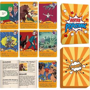 Pop Art Comic Oracle Cards with Meanings on Them, 100 Page Full-Color Guidebook Included, 400 GSM Gold-Foil Cards, Thick Cardstock, Love & Life Readings，Friendship in Saudi Arabia