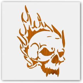 Skull Stencil 8 x 10 Inch – Reusable Plastic Template for Airbrush, Halloween Crafts, Painting, Drawing, and Scrapbooking in Saudi Arabia