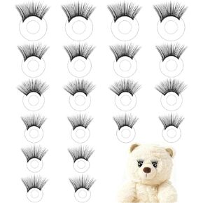 Tingveill Doll Eyelashes Kit for Doll Making, 20 PCS 5 Sizes, Easy to Apply, Eyelash Replacement for DIY Craft & Repair in Saudi Arabia