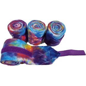 Big Black Horse Tye Dye Fleece Polo Leg Wraps - Set 4 (Pony) in Saudi Arabia