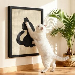 خدش القطط السيزال من Ownpets، خدش مثبت على الحائط للقطط، وسادة خدش لطيفة للقطط الداخلية، مع إطار لوحة خدش فنية مزخرفة لحماية الأثاث in Kuwait