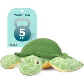 IKASA 5 رطل المرجحة محشوة الحيوان السلاحف البحرية لعبة أفخم، 24 بوصة العملاق كبير كبير جامبو اللعب الناعمة، حجم كبير لطيف رقيق الثقيلة الدهون المتضخم Plushie، هدايا للأطفال الفتيات الفتيان in Kuwait