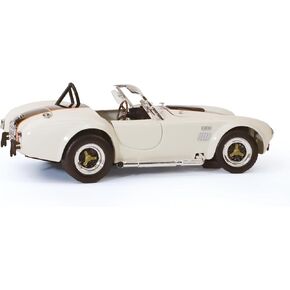 نموذج سبيكة 1964 كارول شيلبي كوبرا 427S/C - نسخة طبق الأصل من أسطورة السباق بمقياس 1:18 مع غطاء رأس مفتوح ومحرك مفصل لهواة الجمع والعرض البالغين (كريمي) in Kuwait