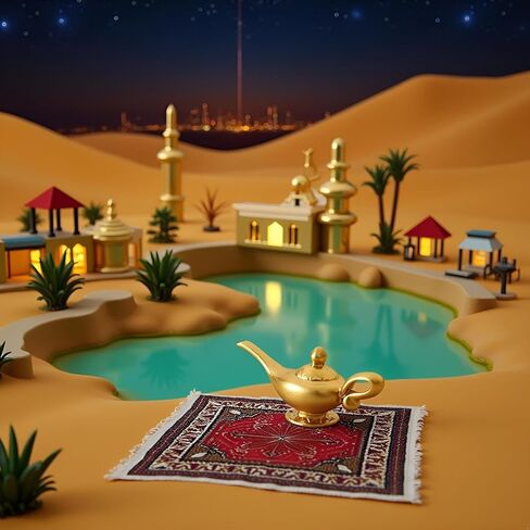 ملحقات تزيين مصباح علاء الدين الجني المصغر، 1/12 ملحقات تزيين مصباح الجني علاء الدين المصغر، مصباح الجني، دعامة الهالوين البلاستيكية in Saudi Arabia