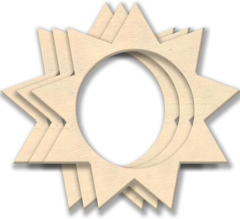 The Crafts Outlet 4-in Family of Wood Shape 4mm Thick Shape (Moon and Star) Medium Unfinished Plywood, 3-Pack in Saudi Arabia