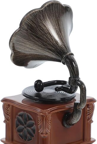 LUOZZY 1 Set Miniature Vintage Phonograph with Sound Retro Gramophone Dollhouse Decor Desktop Ornament Collectible Tiny Cabinet in Saudi Arabia
