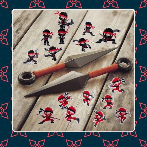 16 Pcs Ninja Iron on Patches Cartoon Sew On Embroidered Karate Patch for Clothes Backpacks Trucker Hats Pants Jeans Super Cute Ninja Themed Birthday Party Favors,Gifts in Saudi Arabia