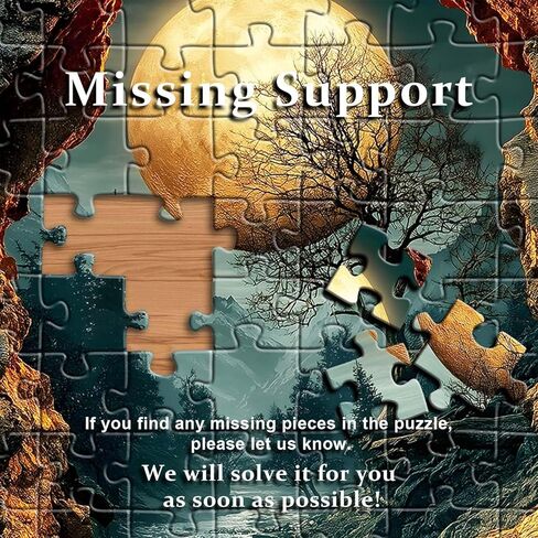 PICKFORU Nature Puzzles for Adults 1000 Pieces, Fantasy Forest Landscape Puzzles Moon Plant Tree, Mountain Scenic Challenge Jigsaw Puzzle in Saudi Arabia