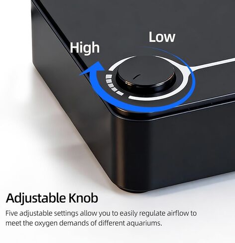 UPETTOOLS Aquarium Air Pump 10W – Ultra-Quiet Fish Tank Air Pump with 4 Outlets & Adjustable Flow Control, Powerful Oxygen Pump for Aquariums up to 200 Gallon in Saudi Arabia