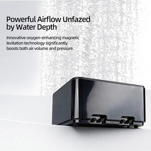 UPETTOOLS Aquarium Air Pump 10W – Ultra-Quiet Fish Tank Air Pump with 4 Outlets & Adjustable Flow Control, Powerful Oxygen Pump for Aquariums up to 200 Gallon in Saudi Arabia