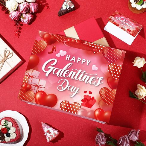 Galentines Day Party Favors Bag Happy Galentine’s Day Gift Bag with Greeting Card and Tissue Paper Large Galentine Day Candy Bags Wrapping Paper Bag for Women Lady Girl Valentine's Day Party Supplies in Saudi Arabia