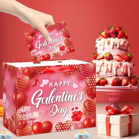 Galentines Day Party Favors Bag Happy Galentine’s Day Gift Bag with Greeting Card and Tissue Paper Large Galentine Day Candy Bags Wrapping Paper Bag for Women Lady Girl Valentine's Day Party Supplies in Saudi Arabia
