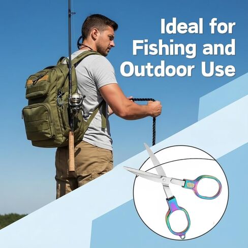 مقص قابل للطي، 3 قطع مقص صغير محمول من الفولاذ المقاوم للصدأ للسفر والخياطة والمكتب (اللون) in Kuwait