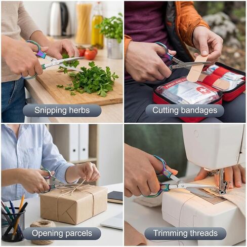 مقص قابل للطي، 3 قطع مقص صغير محمول من الفولاذ المقاوم للصدأ للسفر والخياطة والمكتب (اللون) in Kuwait