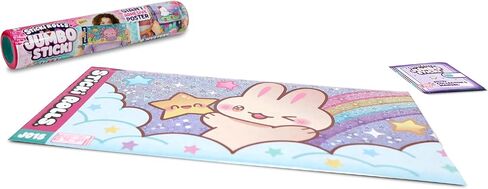 Sticki Rolls Jumbo Stickies، ملصقات رقائق معدنية عملاقة قابلة لإعادة اللصق، تصميمات Kawaii فريدة من نوعها، ديكور حائط قابل للتجميع للأطفال من سن 5 سنوات فما فوق in Kuwait