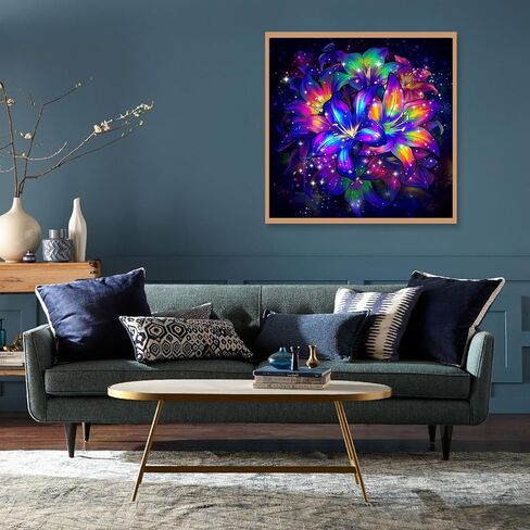 KTHOFCY 5D DIY Floral Flower Diamond Painting Kits for Adults,Flowers Bloom Wealth Full Drill Embroidery Cross Stitch Crystal Rhinestone Paintings Arts Wall Decor Painting Dots Kits 11.8X11.8 inch in Saudi Arabia