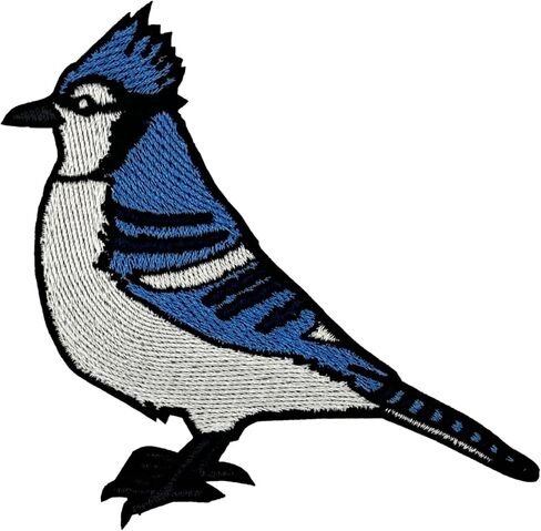 Blue Jay Embroidered Iron-on Patch in Saudi Arabia