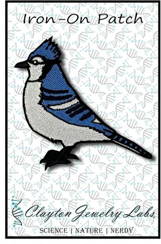Blue Jay Embroidered Iron-on Patch in Saudi Arabia