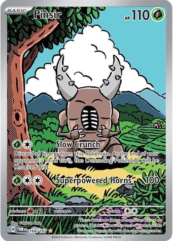 Pokemon - Pinsir 168/167 – Twilight Masquerade – Illustration Rare – Full Art – Single Card in Saudi Arabia