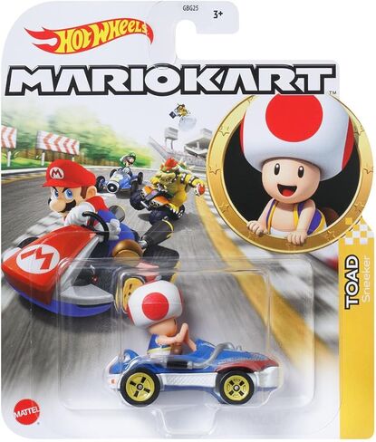 Hot Wheels Mario Kart Die‑Cast Car Bundle – 6‑Pack with Mario, Luigi, Yoshi, Toad, Bowser, & Wario | 1:64 Scale, Display-Ready GBG25-957G in Saudi Arabia
