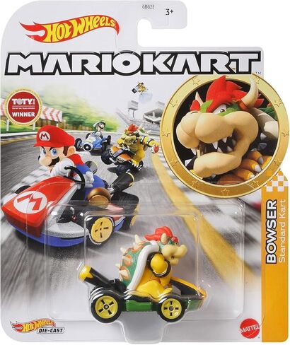 Hot Wheels Mario Kart Die‑Cast Car Bundle – 6‑Pack with Mario, Luigi, Yoshi, Toad, Bowser, & Wario | 1:64 Scale, Display-Ready GBG25-957G in Saudi Arabia