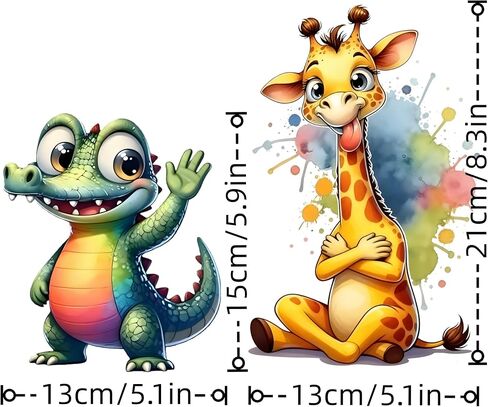 Dtf Transfers Ready to Press - 30 Pcs Cute Funny Animal Iron on Transfers for T-Shirts, Heat Transfer Vinyl Stickers, Cat Dog Cow Iron on Decals Patches for Clothes Bag Pillow DIY Decor in Saudi Arabia