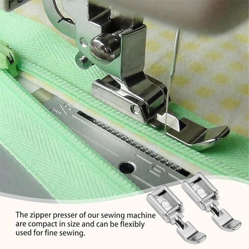 قدم ضغط بسحاب لقفل ساق منخفضة على المغني، Brother، Janome، Juki، Babylock، Elna، Kenmore، White، Necchi، Simplicity، Euro-Pro، New Home، آلات الخياطة (قطعتان بسحاب القدم) in Kuwait