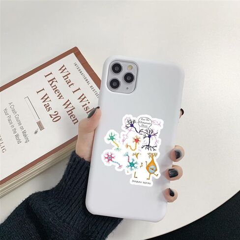 54 Pcs Neuron Stickers, Science Brain Cell Themed Stickers with Sizes 1.3-3 Inches, Waterproof Vinyl Stickers for Laptop Water Bottle Notebook, Educational Sticker for Science Lovers Kids Adults in Kuwait