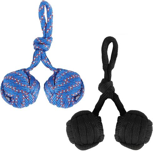2PC Adult Fidget Beads Skill Set, with Black and Blue Options - Parachute Cord and Steel Beads Handmade Fidget, Portable EDC Leisure, Ideal for Stress Relief and Skill Building in Kuwait