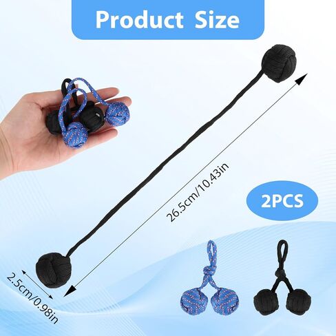 2PC Adult Fidget Beads Skill Set, with Black and Blue Options - Parachute Cord and Steel Beads Handmade Fidget, Portable EDC Leisure, Ideal for Stress Relief and Skill Building in Kuwait