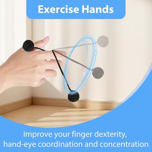 2PC Adult Fidget Beads Skill Set, with Black and Blue Options - Parachute Cord and Steel Beads Handmade Fidget, Portable EDC Leisure, Ideal for Stress Relief and Skill Building in Kuwait