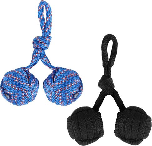 2PC Adult Fidget Beads Skill Set, with Black and Blue Options - Parachute Cord and Steel Beads Handmade Fidget, Portable EDC Leisure, Ideal for Stress Relief and Skill Building in Kuwait