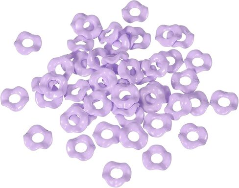uxcell 50 Pcs Wavy Spacers for Beaded Pens, Acrylic Flower Beads Colorful Wave Spacer Focal Bead for Jewelry Making Pen Bracelet Necklace Earrings DIY Crafts, Black in Saudi Arabia