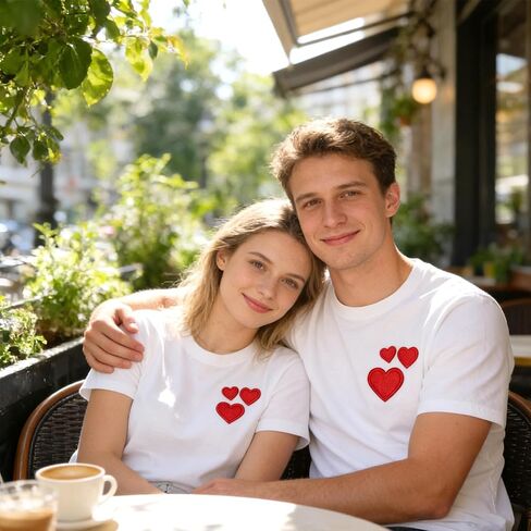TIESOME 24Pcs Red Heart Shape Iron on Patches, 4 Size Heart Embroidered Applique Patches Cute DIY Sew on Patch Iron on Patches for Clothing Jackets Backpacks Jeans Hats Bags Hats Arts Craft Sew Making in Saudi Arabia