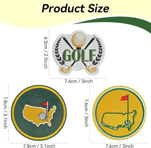 Golf Patch, Golf Iron on Patches for Hats, Shirt, Jacket Bag, Sport Decal Gift in Saudi Arabia