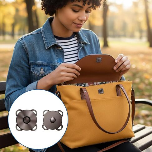 30 Sets Magnetic Plum Snap Buttons 14mm Magnetic Snaps Closures Sewing on Metal Snap Buttons for DIY Crafts, Wallets, Handbags, Clothing, Leather Goods (Silver, Dark Gray, Bronze) in Saudi Arabia