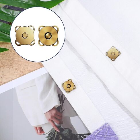 30 Sets Magnetic Plum Snap Buttons 14mm Magnetic Snaps Closures Sewing on Metal Snap Buttons for DIY Crafts, Wallets, Handbags, Clothing, Leather Goods (Silver, Dark Gray, Bronze) in Saudi Arabia