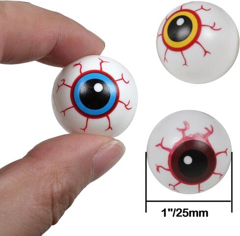 30PCS 1 Inch Plastic Halloween Eyeballs - Fake Eye Balls for Kids, Halloween Party Favors, Goody Bag Fillers & Terror Decor Props in Saudi Arabia