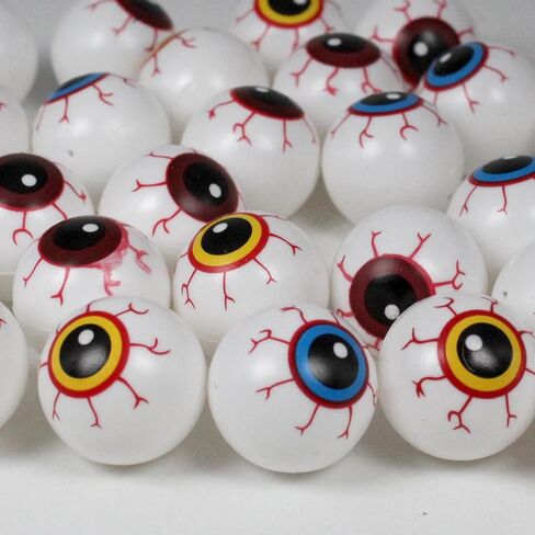 30PCS 1 Inch Plastic Halloween Eyeballs - Fake Eye Balls for Kids, Halloween Party Favors, Goody Bag Fillers & Terror Decor Props in Saudi Arabia