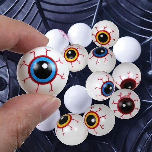 30PCS 1 Inch Plastic Halloween Eyeballs - Fake Eye Balls for Kids, Halloween Party Favors, Goody Bag Fillers & Terror Decor Props in Saudi Arabia