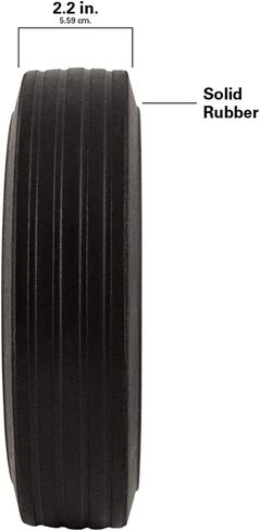 Titan 10" Flat-Proof Solid Rubber Wheel, 300-lb. capacity, Black in Kuwait