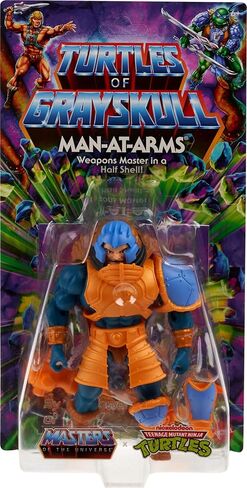 Masters of the Universe Mattel Masters of the Universe Origins Turtles of Grayskull Action Figure & Accessories, Man-At-Arms Collectible Toy with 16 Joints, TMNT & MOTU Crossover in Saudi Arabia