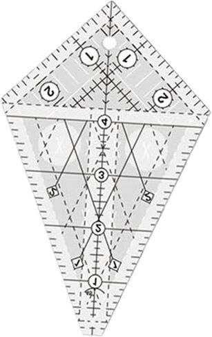 Acrylic Quilting Template Ruler Patchwork Measuring Periwinkle for Supplies, S in Kuwait