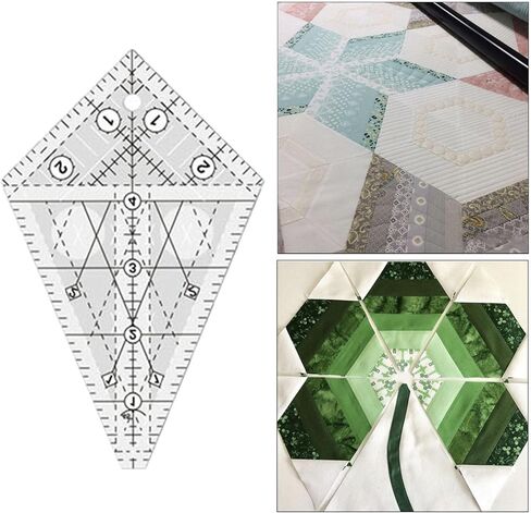 Acrylic Quilting Template Ruler Patchwork Measuring Periwinkle for Supplies, S in Kuwait