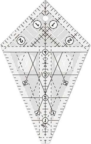 Acrylic Quilting Template Ruler Patchwork Measuring Periwinkle for Supplies, S in Kuwait